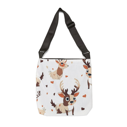 Cute Animated Christmas Reindeers - Tote Bag