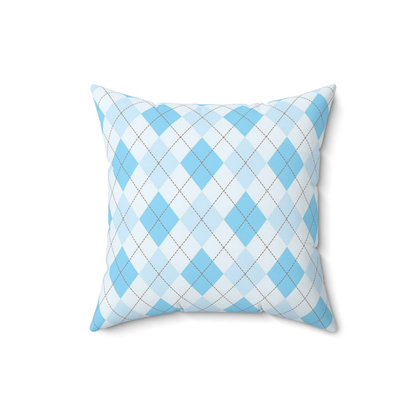 Blue Diamond Check Print - Pillowcase & Pillow