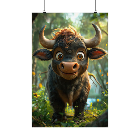 Rocket The Bull - Physical Print Stunning Premium Poster