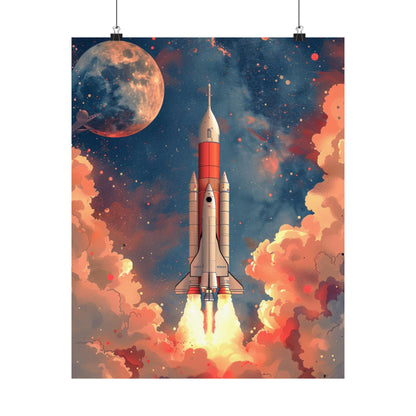 Rocket Ship - Physical Print Stunning Premium Poster