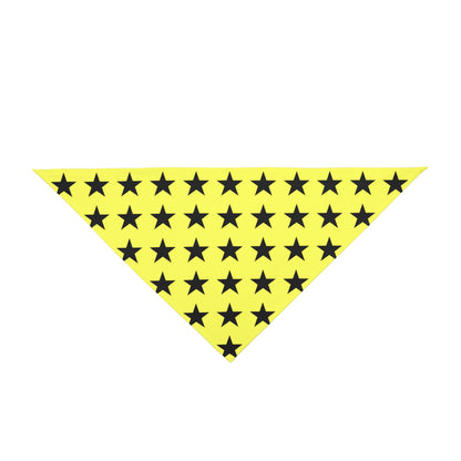 Black Stars on Yellow - Tie Up Pet Bandana