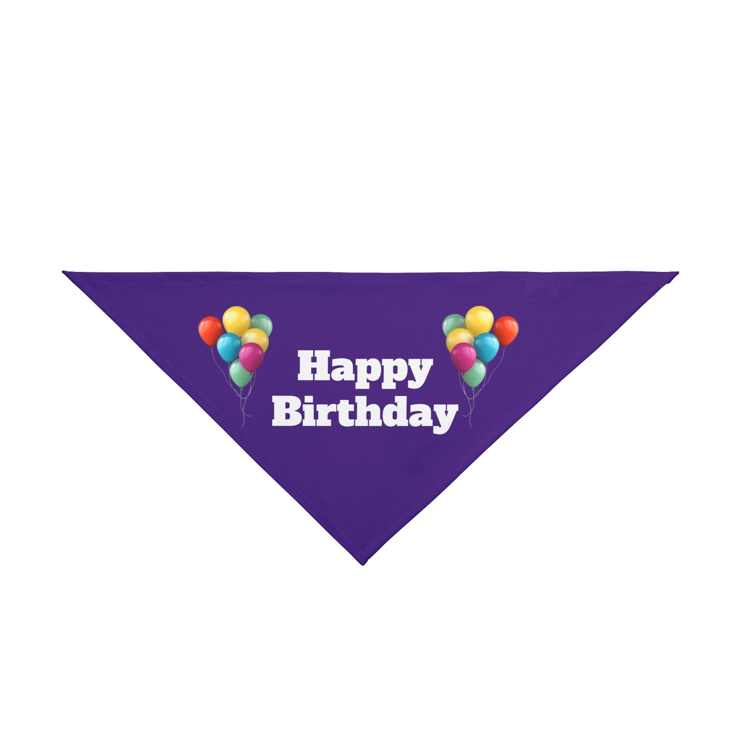 Happy Birthday on Purple - Tie Up Pet Bandana