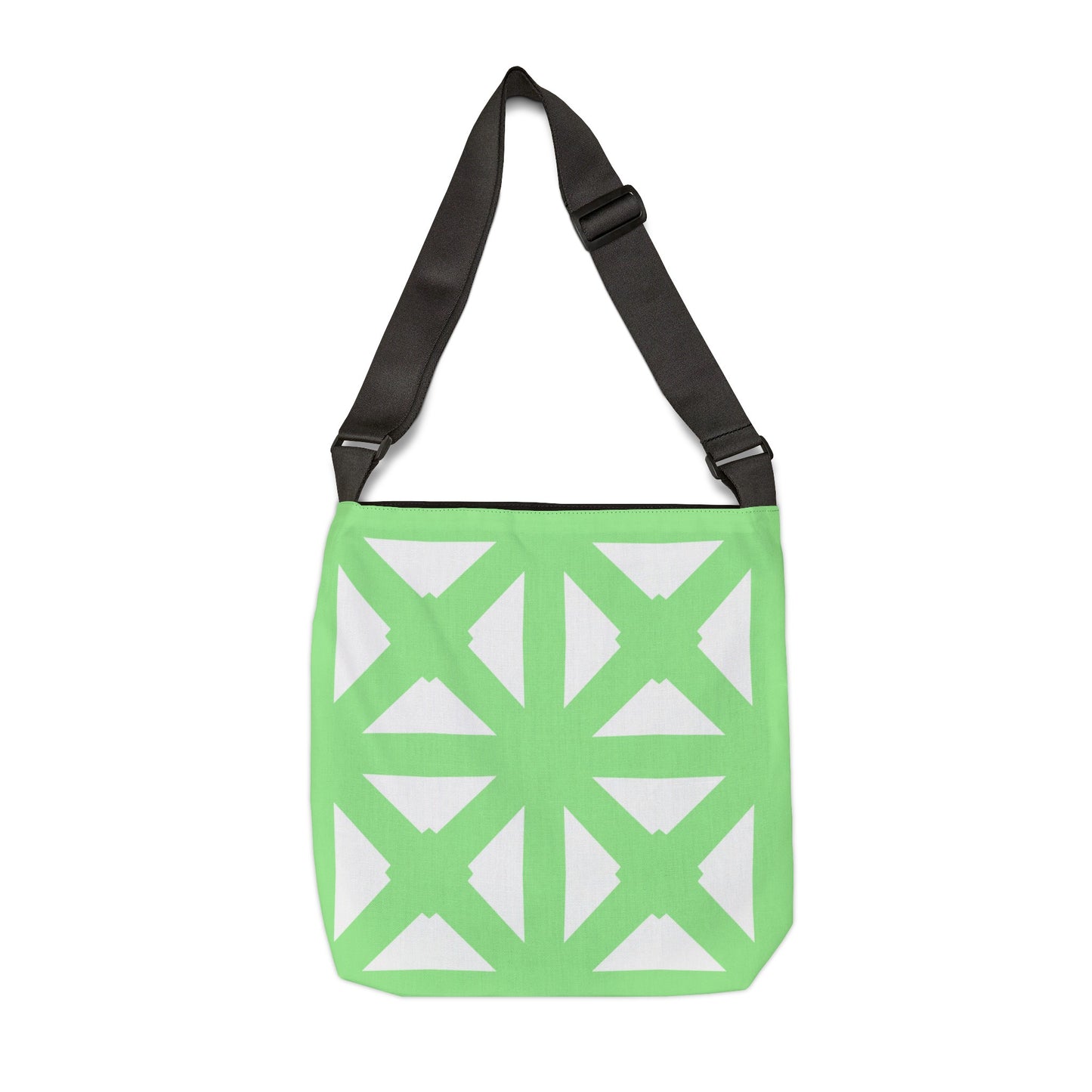 Green and White Bold Lattice - Tote Bag