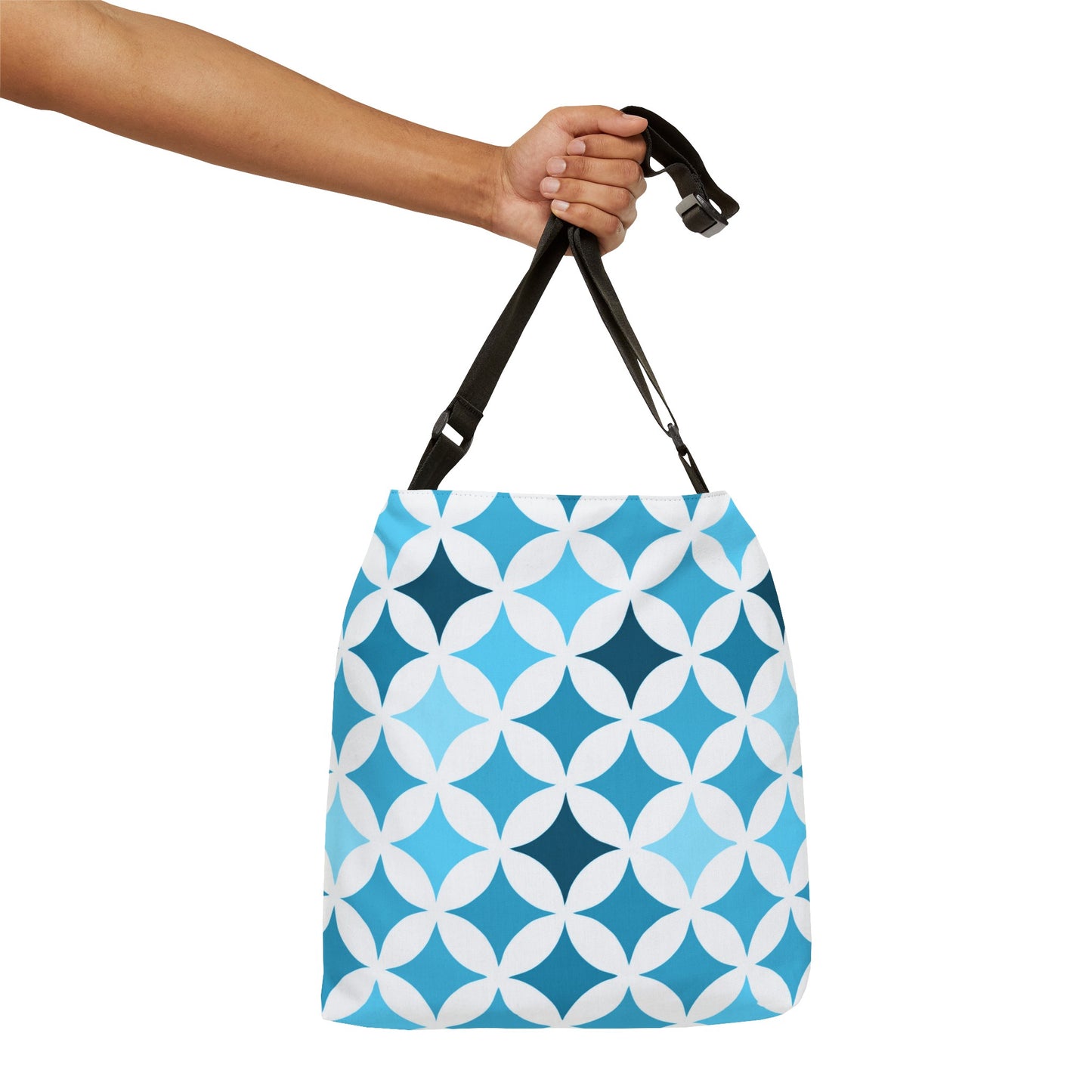 Blue and White Seamless Stars - Tote Bag