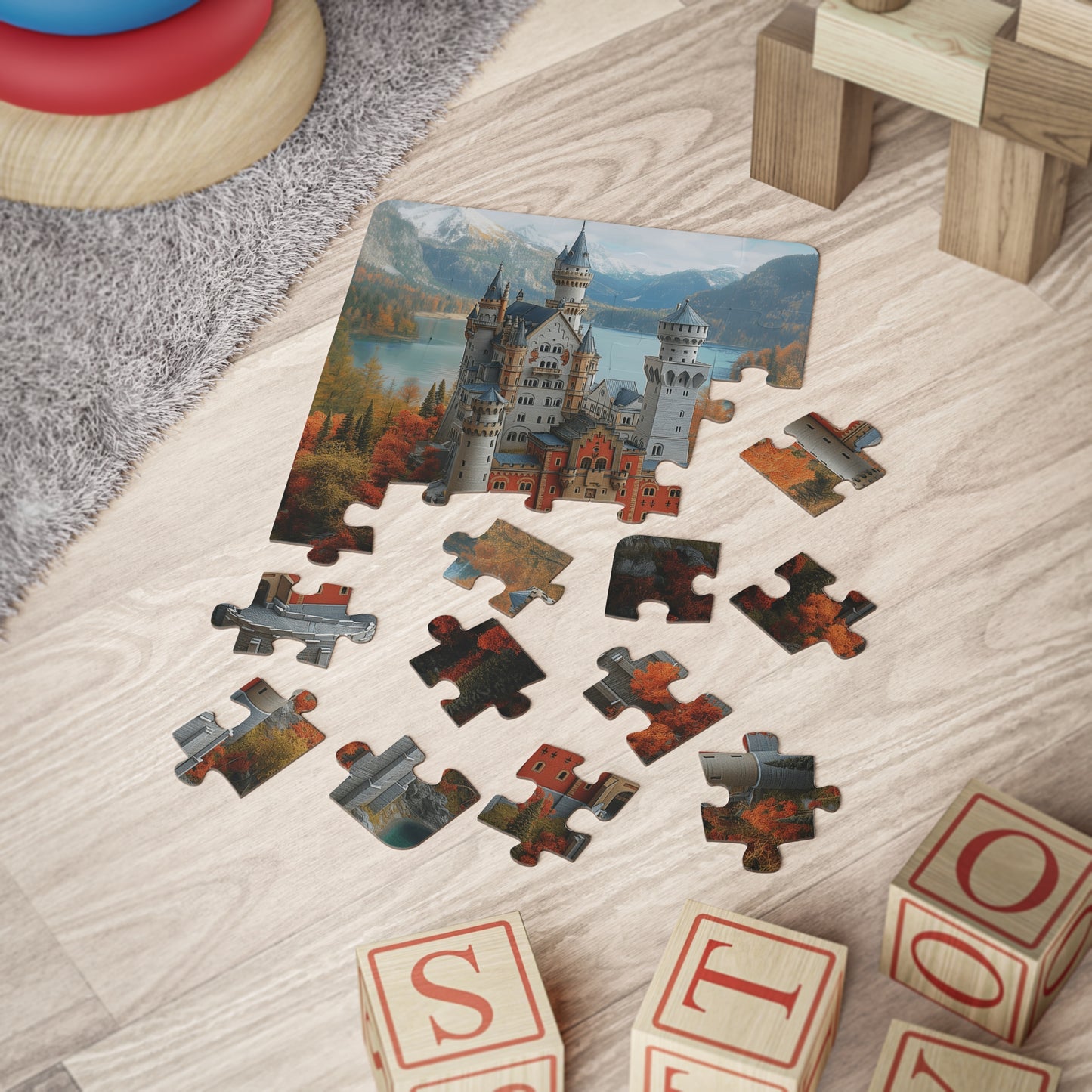An Interpretation of Neuschwanstein Castle - 30-Piece Kids Jigsaw Puzzle