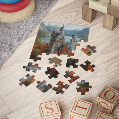 An Interpretation of Neuschwanstein Castle - 30-Piece Kids Jigsaw Puzzle
