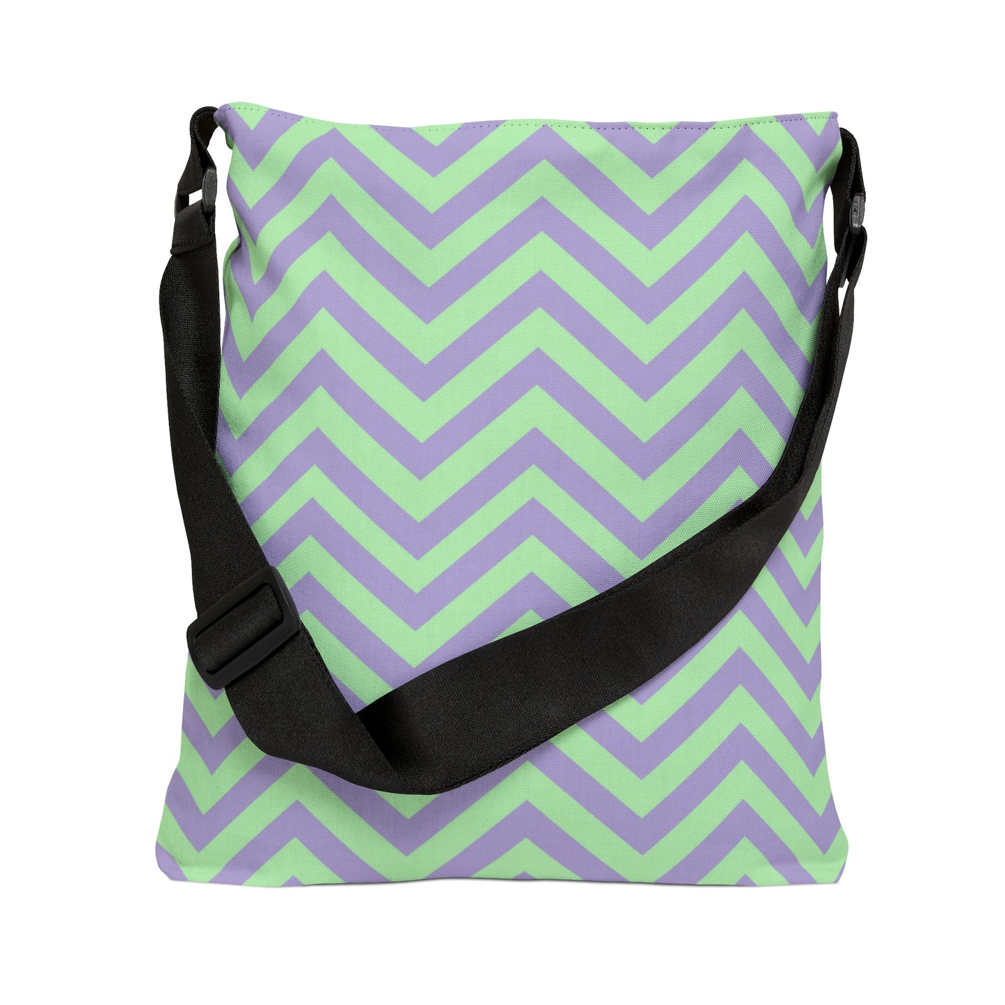 Purple and Green Chevron - Tote Bag