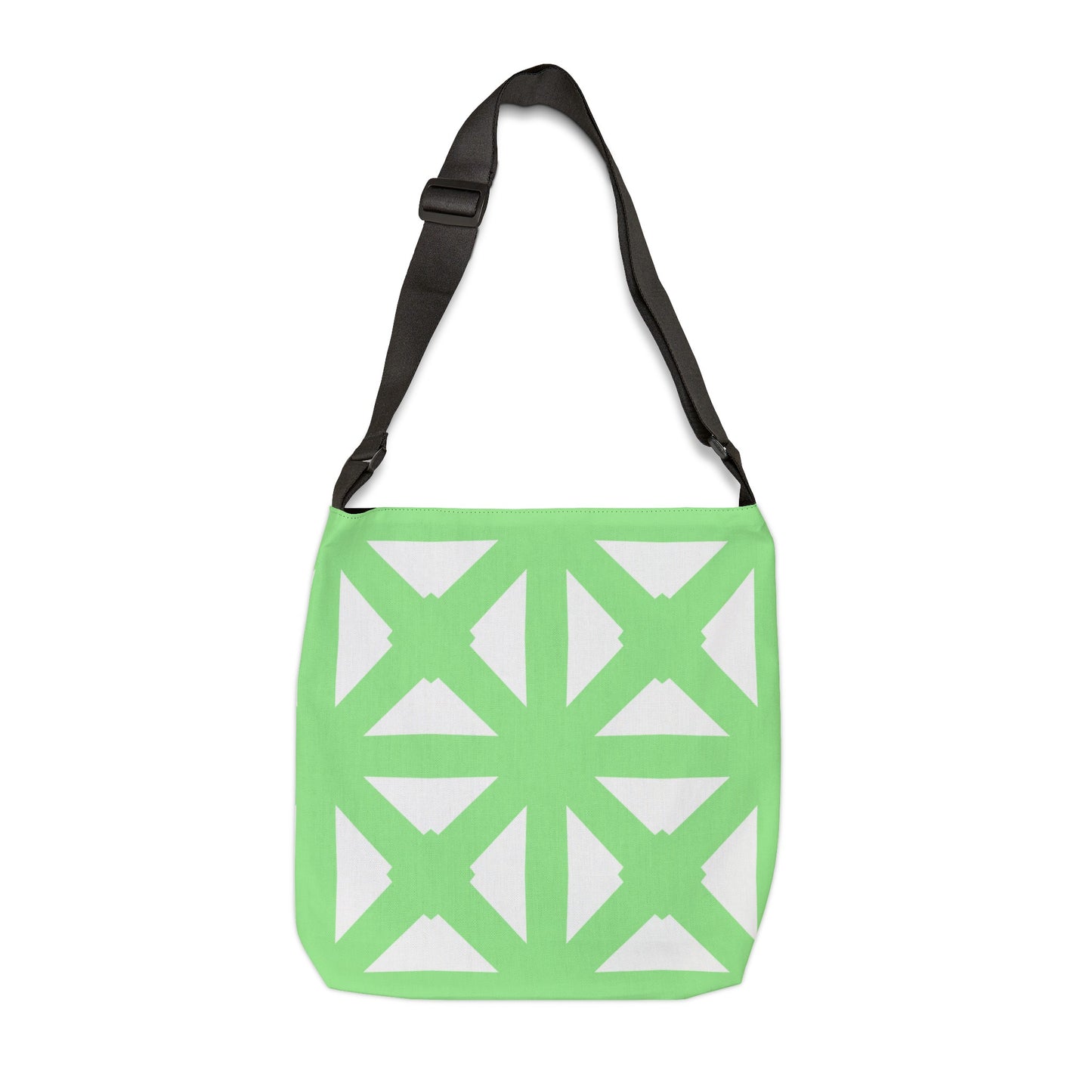 Green and White Bold Lattice - Tote Bag