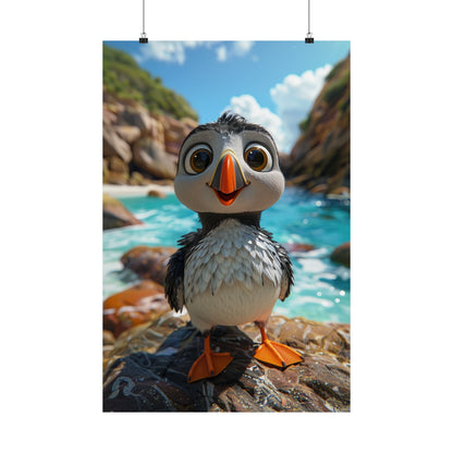 Peewee The Puffin Bird - Physical Print Stunning Premium Poster