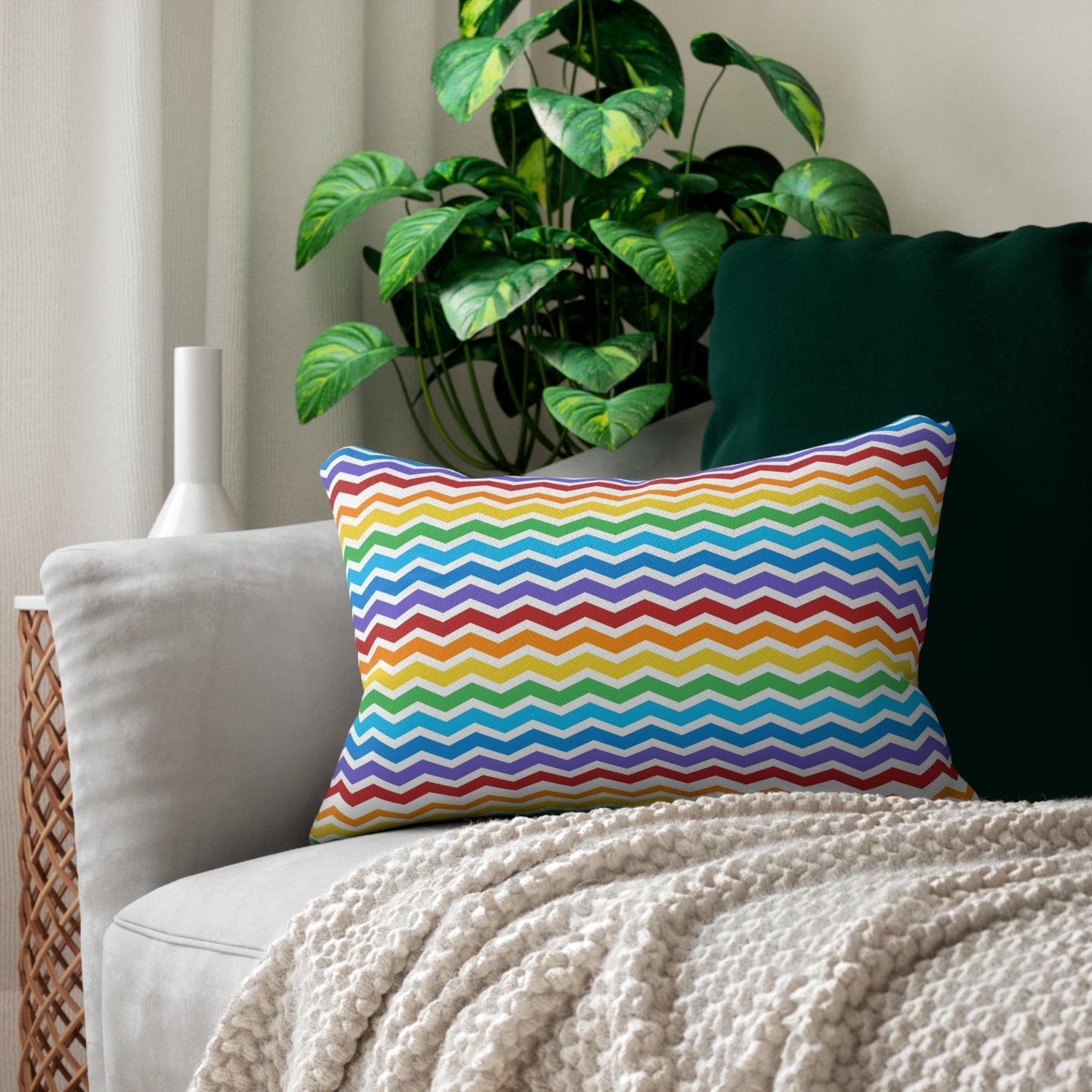 Rainbow Chevron - Rectangular Pillowcase & Pillow