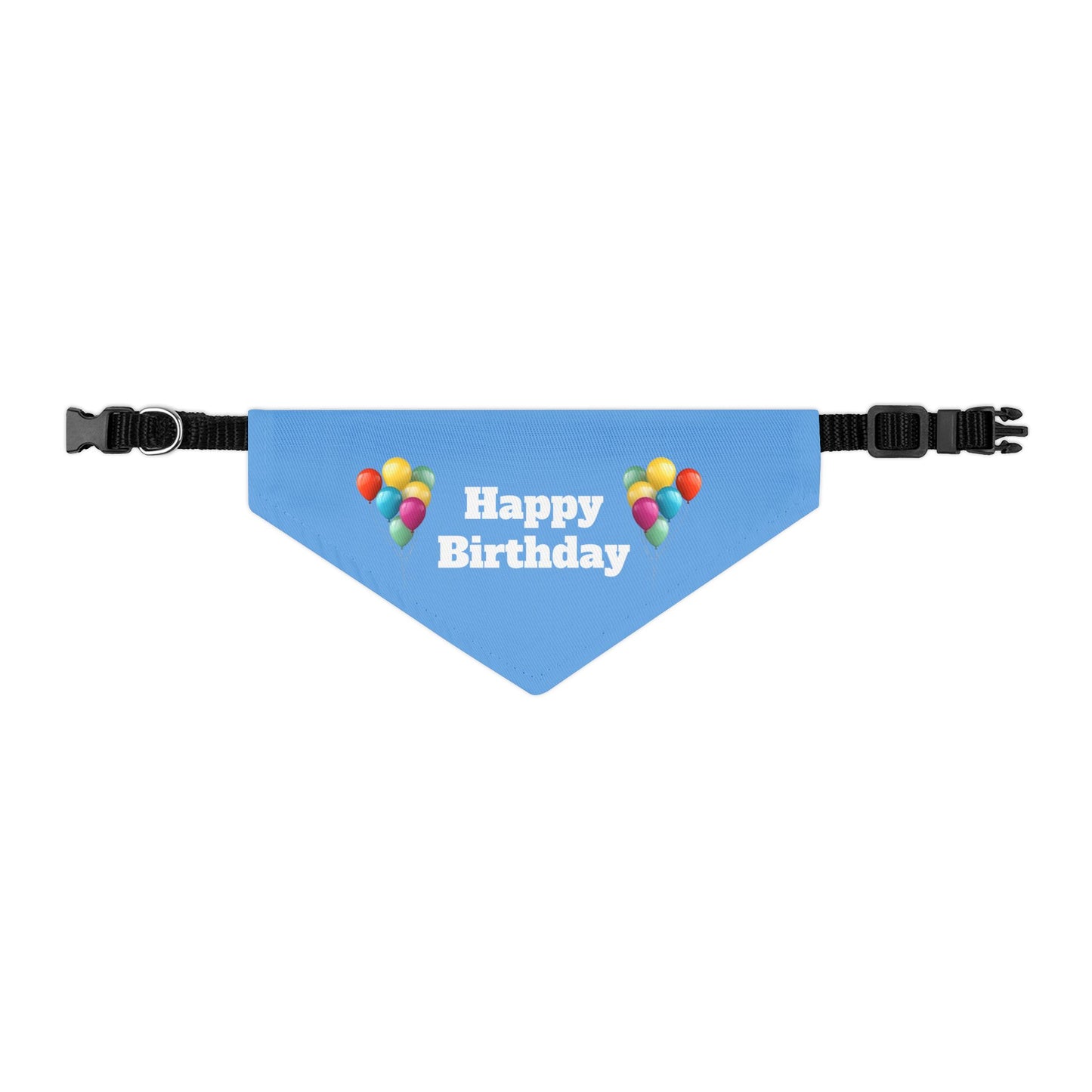 Happy Birthday on Blue - Pet Bandana Collar