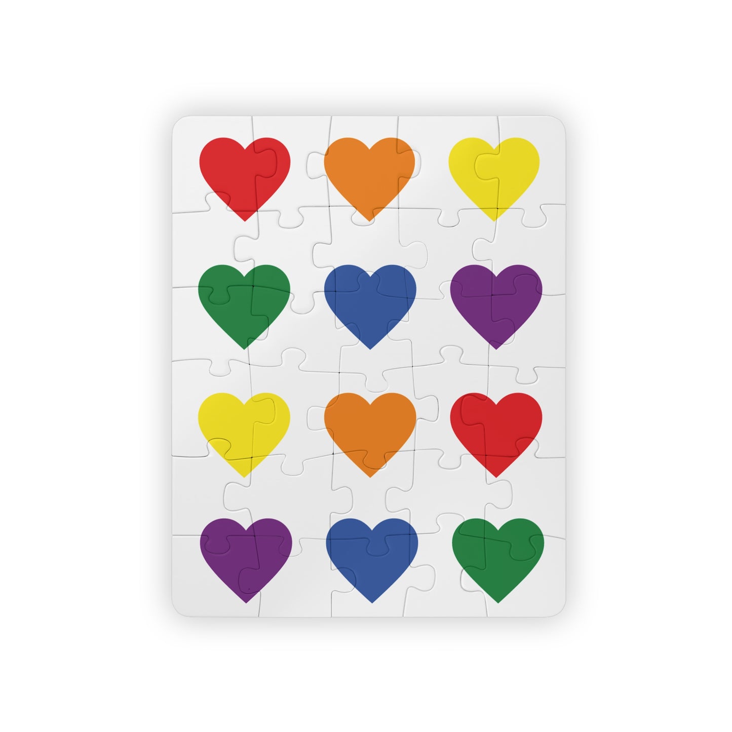 Rainbow Hearts - 30-Piece Kids Jigsaw Puzzle