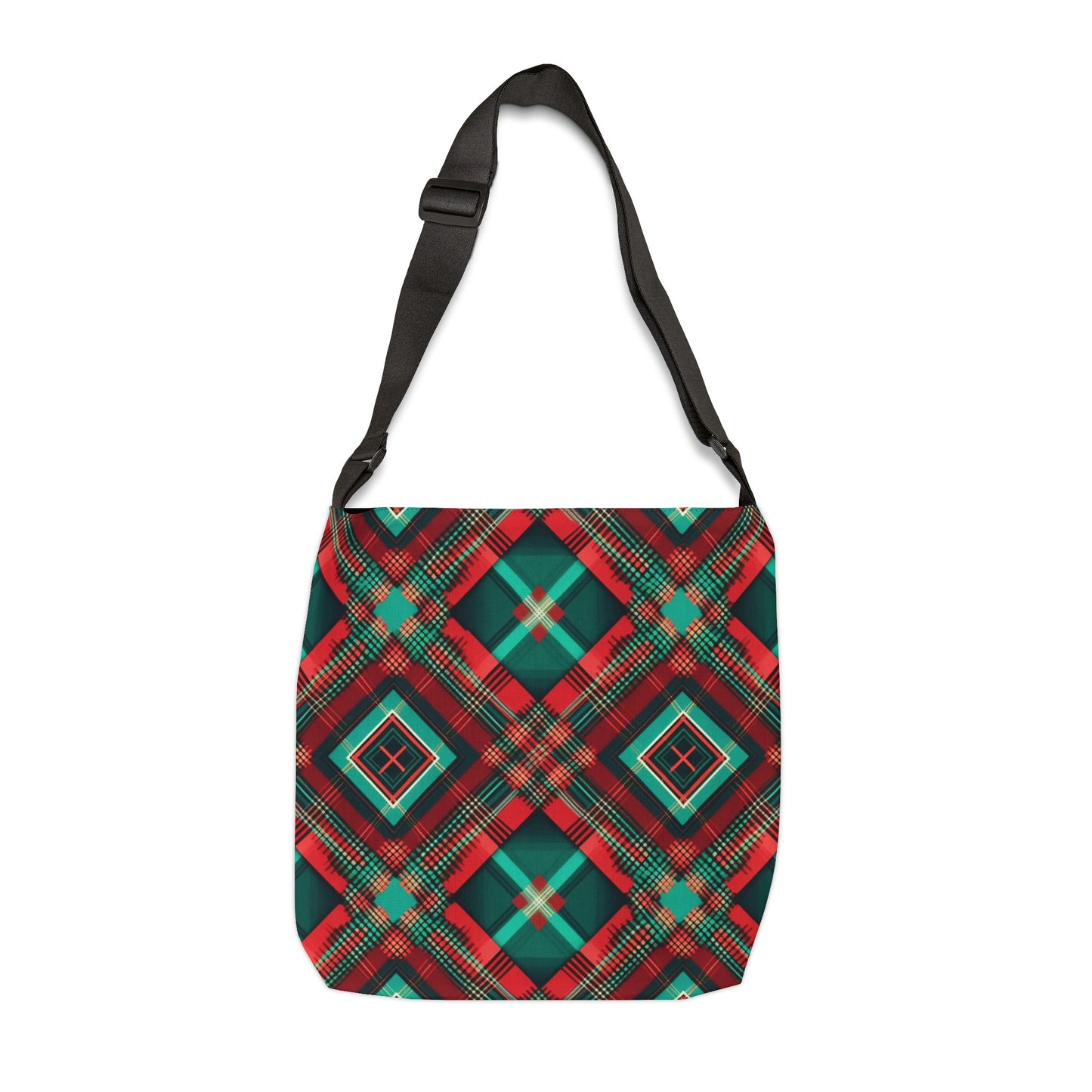 Christmas Theme Tartan Print - Tote Bag