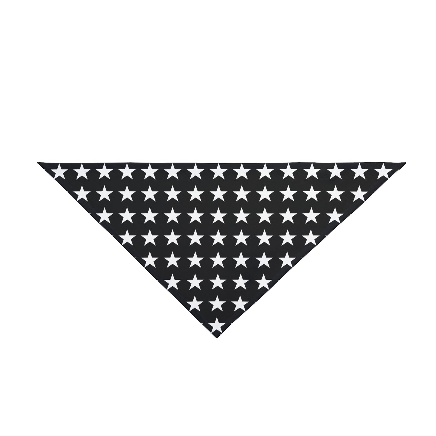 White Stars on Black - Tie Up Pet Bandana