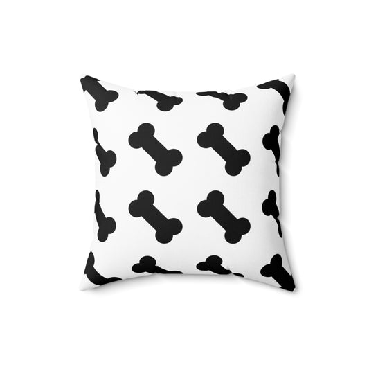 Dog Bone Print on White - Pillowcase & Pillow