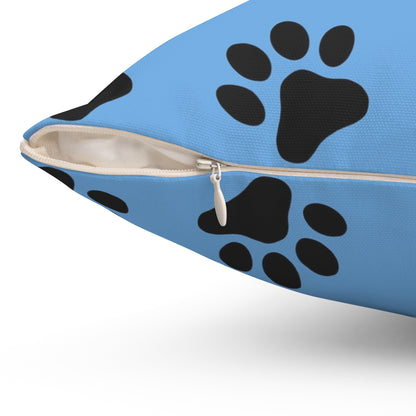 Paw Print on Blue - Pillowcase & Pillow