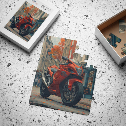 Red Motorbike - 30-Piece Kids Jigsaw Puzzle