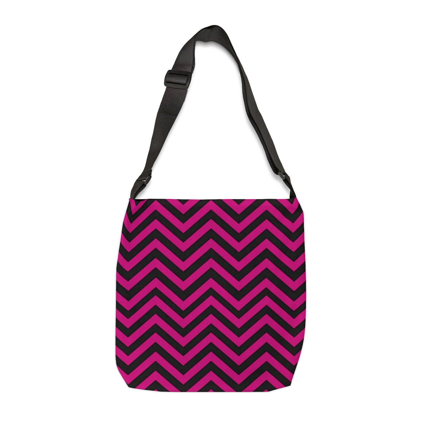 Pink and Black Chevron - Tote Bag