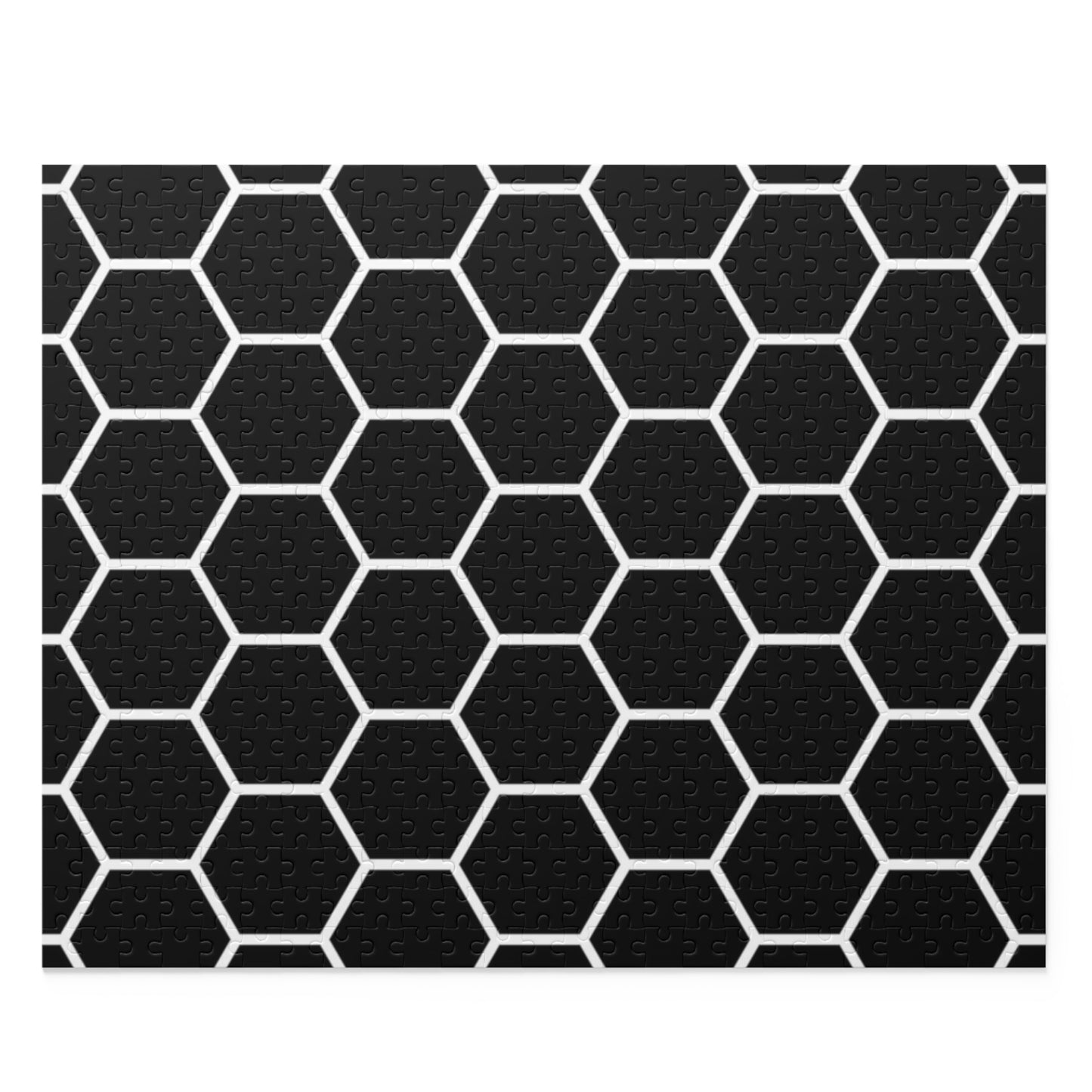 Black and White Honeycomb - 500-Piece Jigsaw Puzzle