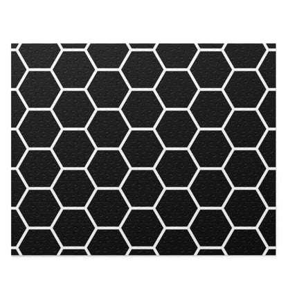 Black and White Honeycomb - 500-Piece Jigsaw Puzzle