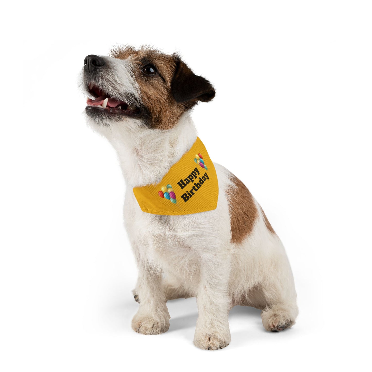 Happy Birthday on Yellow - Pet Bandana Collar