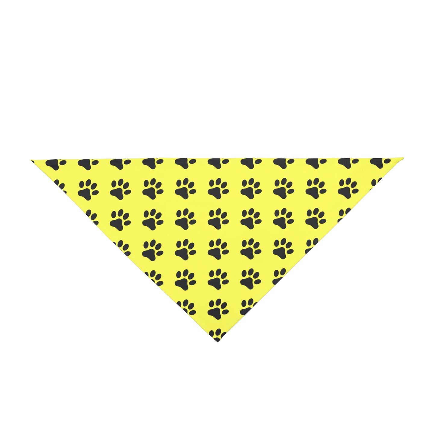 Black Paws on Yellow - Tie Up Pet Bandana