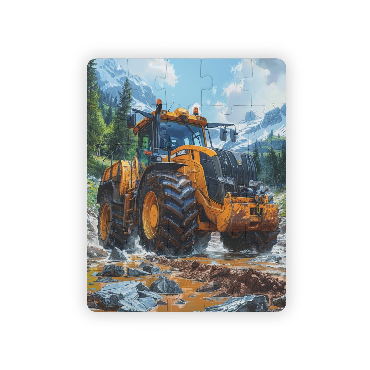 Yellow Tractor - 30-Piece Kids Jigsaw Puzzle