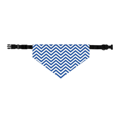 Chevron Blue - Pet Bandana Collar