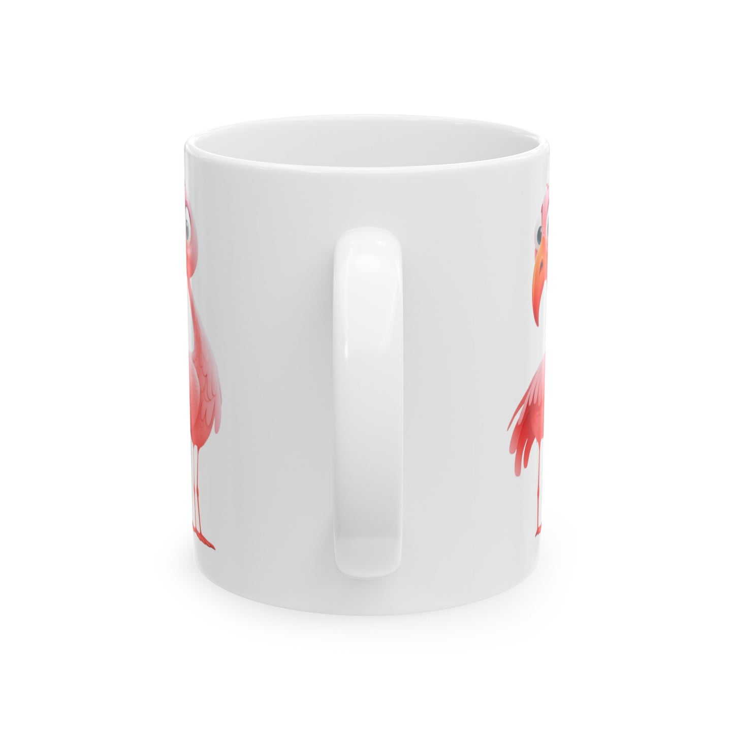 Pink Flamingo on White