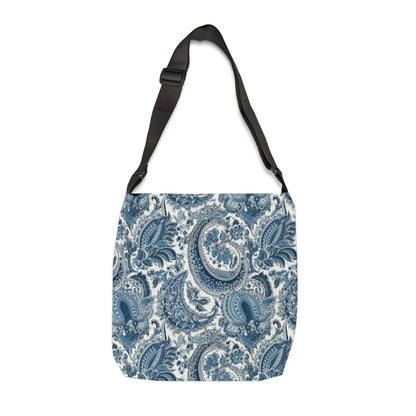 Paisley Print Blue and White - Tote Bag