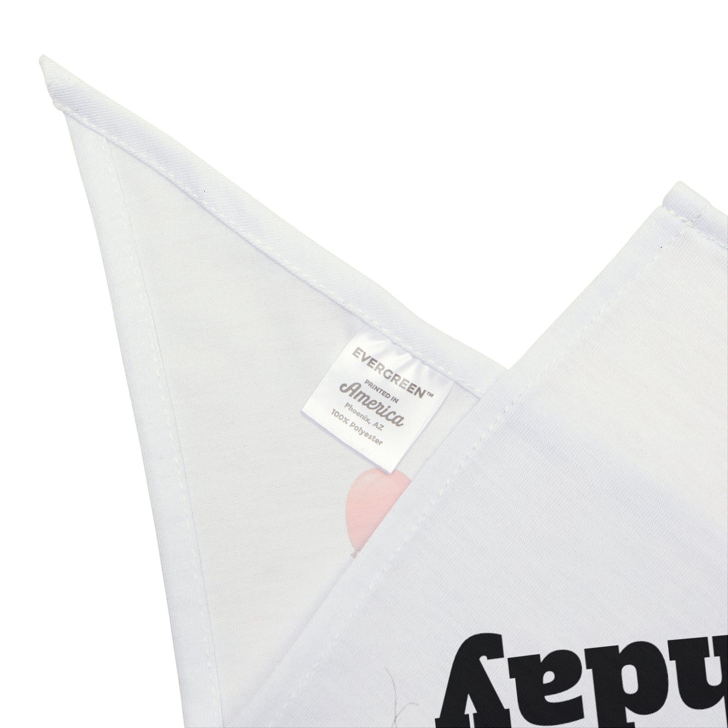 Happy Birthday on White - Tie Up Pet Bandana