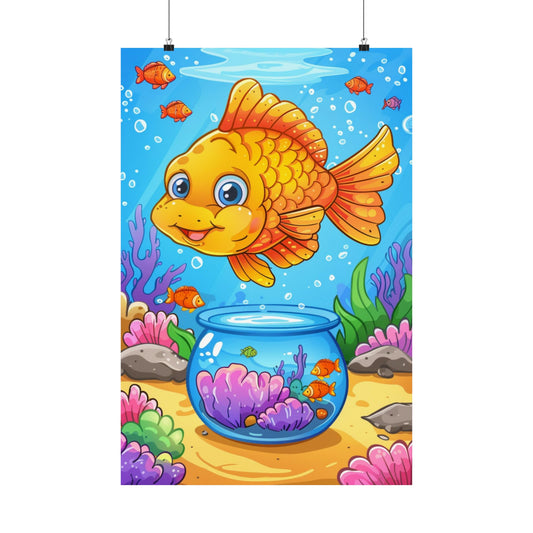 Goldie Goldfish - Physical Print Stunning Premium Poster