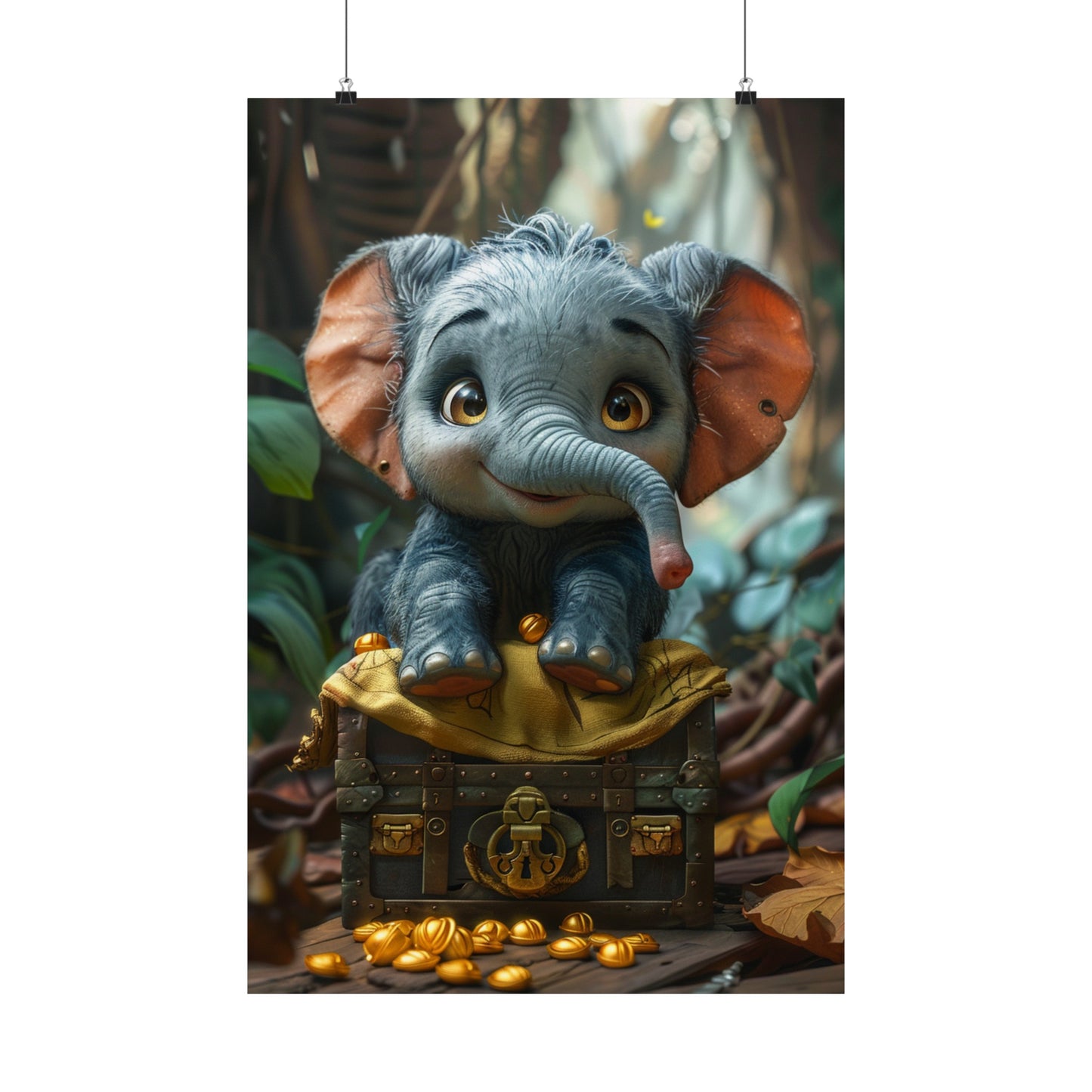 Baby Pirate Elephant - Physical Print Stunning Premium Poster