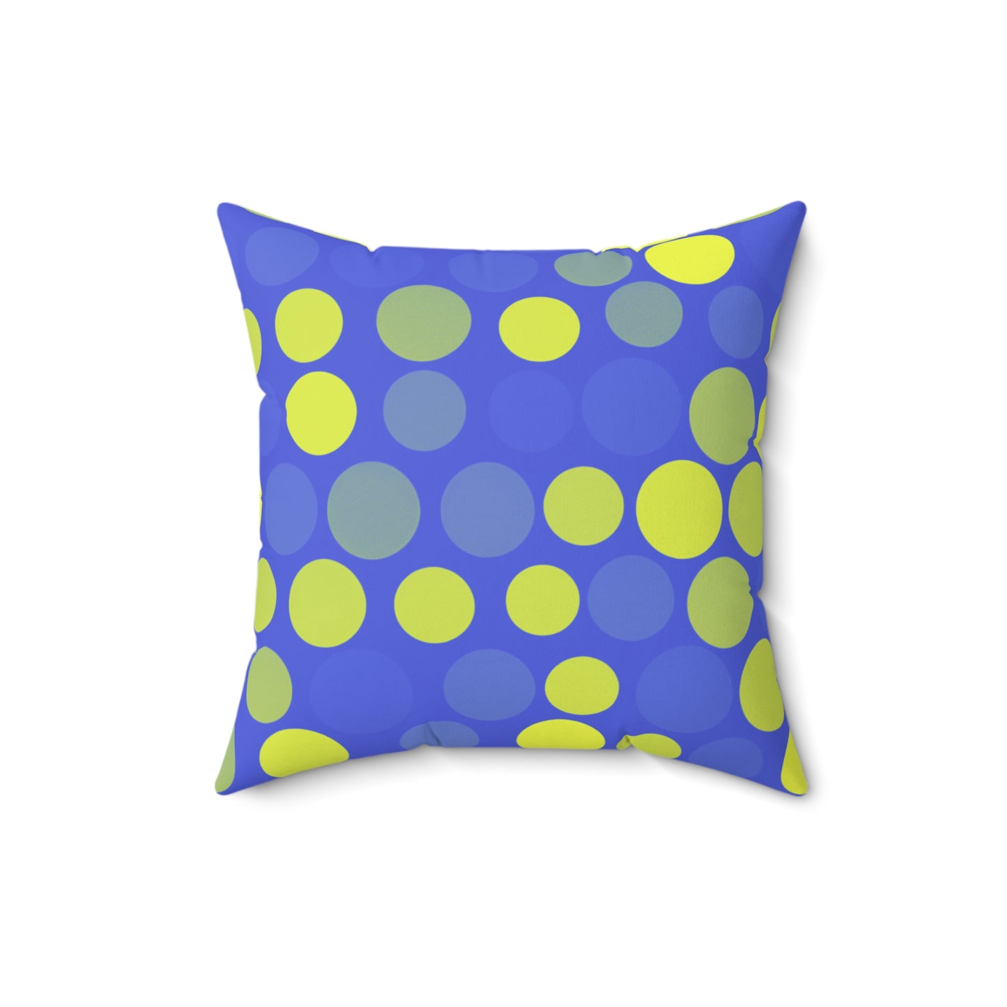 Shades of Yellow and Blue Polka Dots - Pillowcase & Pillow