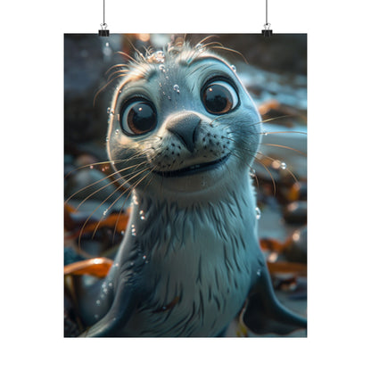 Selina The Seal - Physical Print Stunning Premium Poster