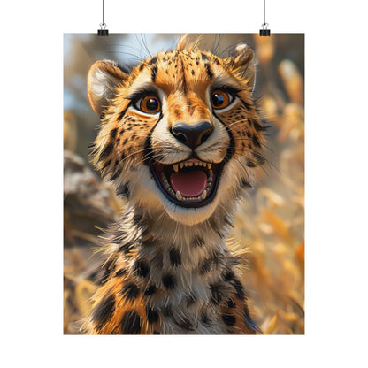 Cheers The Cheetah - Physical Print Stunning Premium Poster