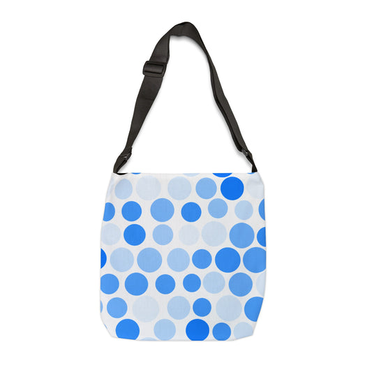 Shades of Light Blue Polka Dots - Tote Bag