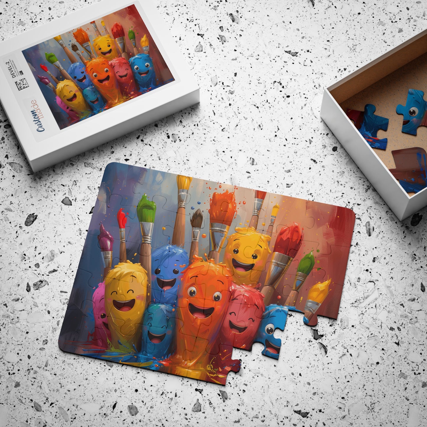 The Smiling Paint Brushes - 30-Piece Kids Jigsaw Puzzle