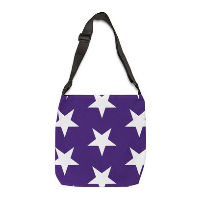 White Stars on Purple - Tote Bag