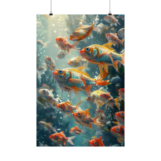 Schools of Fish - Physical Print Stunning Premium Poster