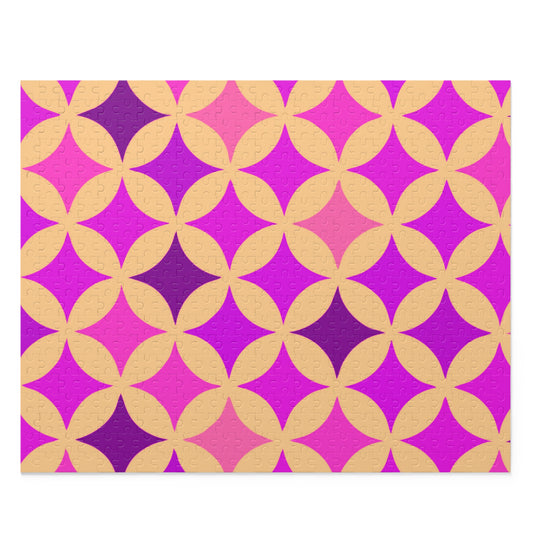 Pink & Purple Seamless Stars - 500-Piece Jigsaw Puzzle