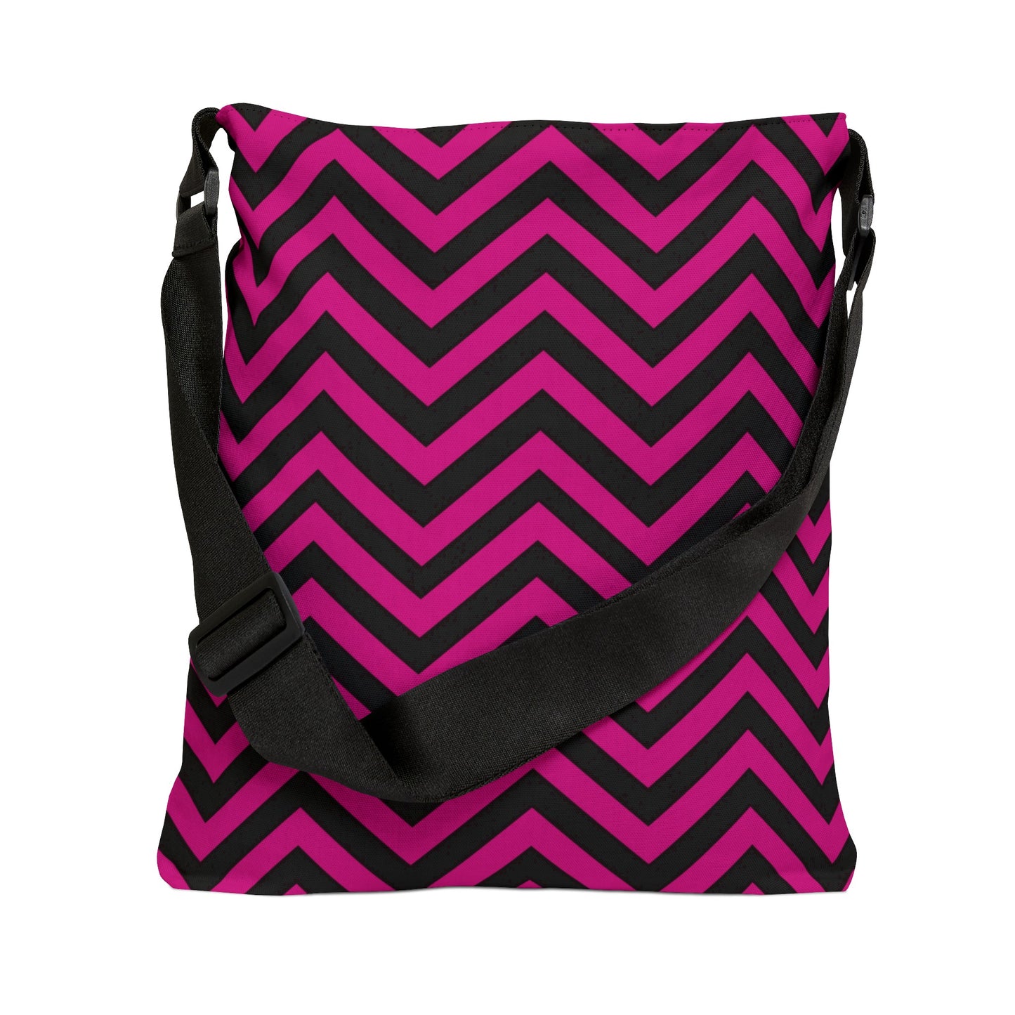 Pink and Black Chevron - Tote Bag