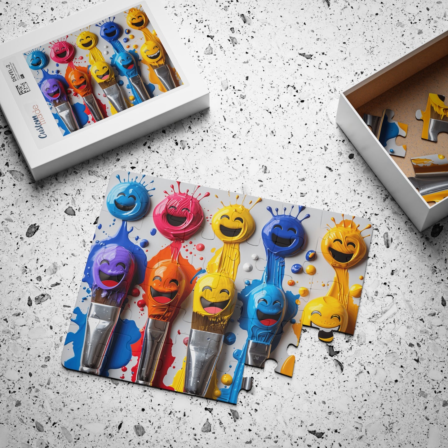 The Smiling Paint Blobs - 30-Piece Kids Jigsaw Puzzle