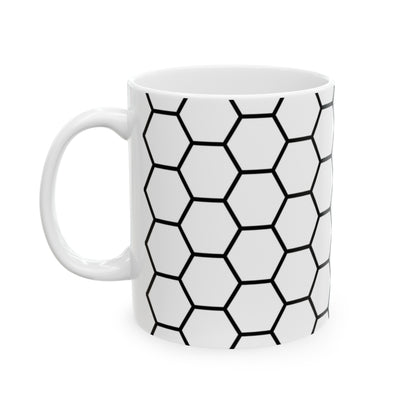 Black Honeycomb on White