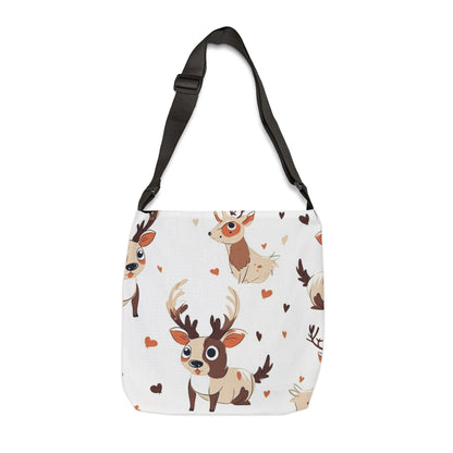 Cute Animated Christmas Reindeers - Tote Bag