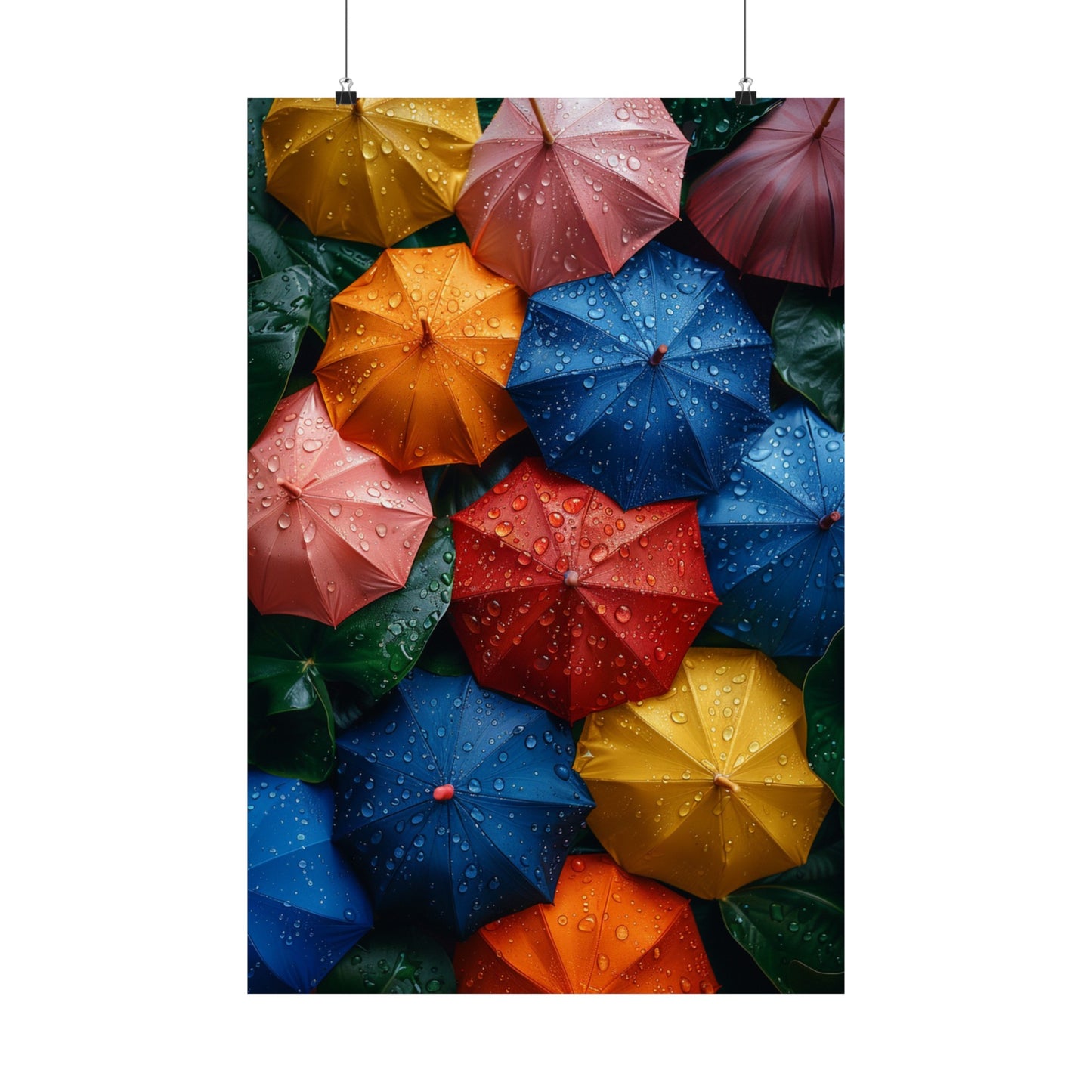 Colourful Umbrellas - Physical Print Stunning Premium Poster