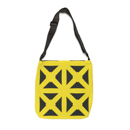 Yellow and Black Bold Lattice - Tote Bag