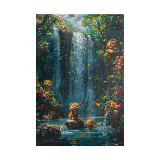 Fun By The Waterfall - 1014-Piece Jigsaw Puzzle