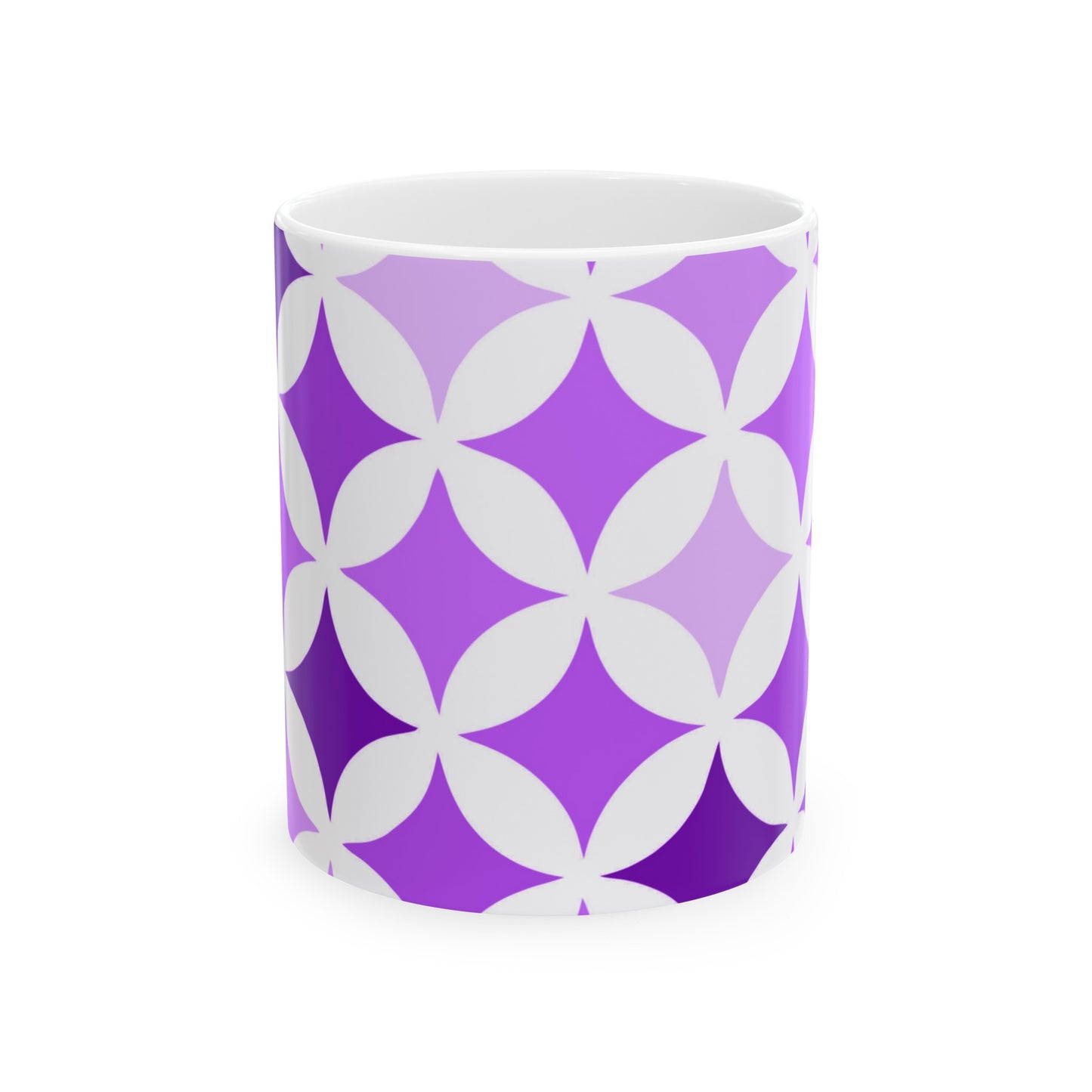 Purple and White Seamless Stars