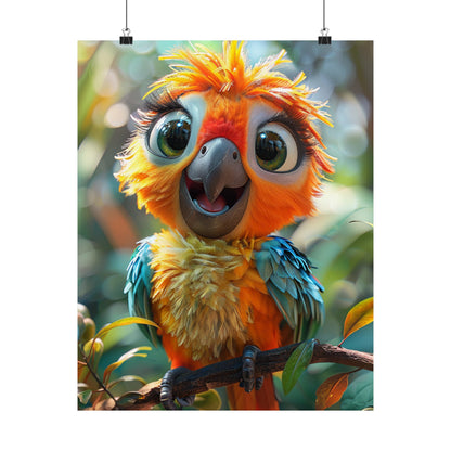 Maddy The Baby Macaw - Physical Print Stunning Premium Poster